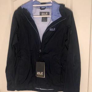 Navy Rain Jacket - Windbreaker Jack Wolfskin NEW M